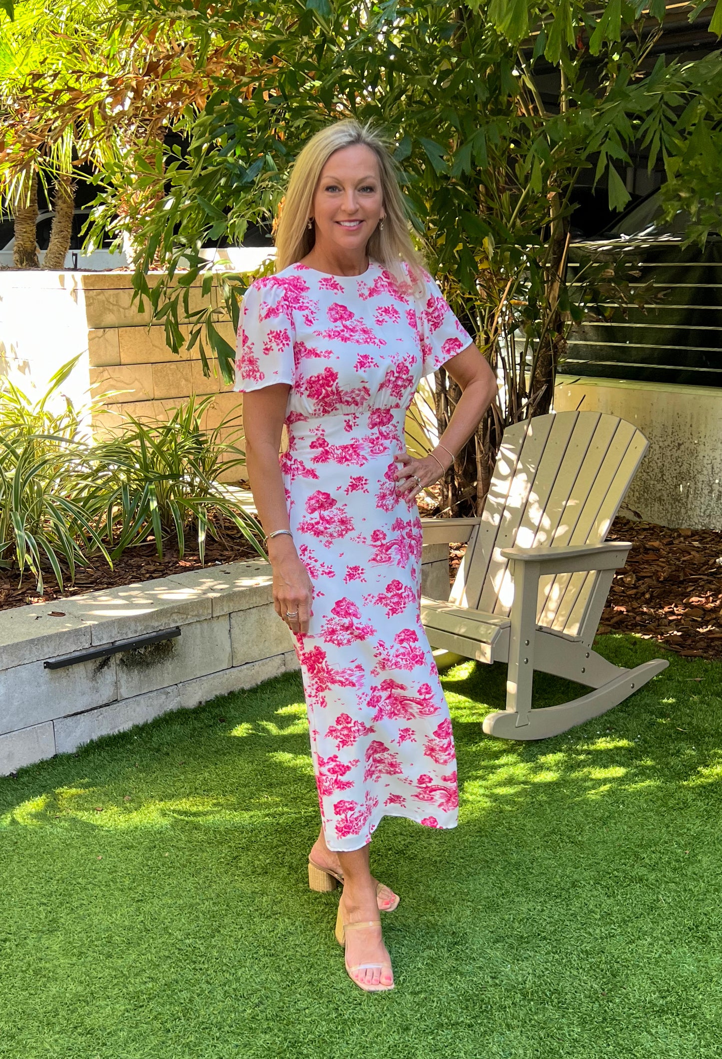 Ainsley Toile Midi Dress