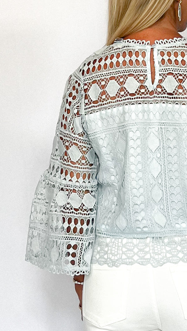 Kate Lace Bell Sleeve Top