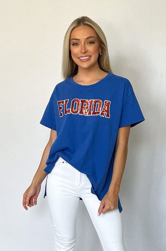 Florida Sequin Game Day Top