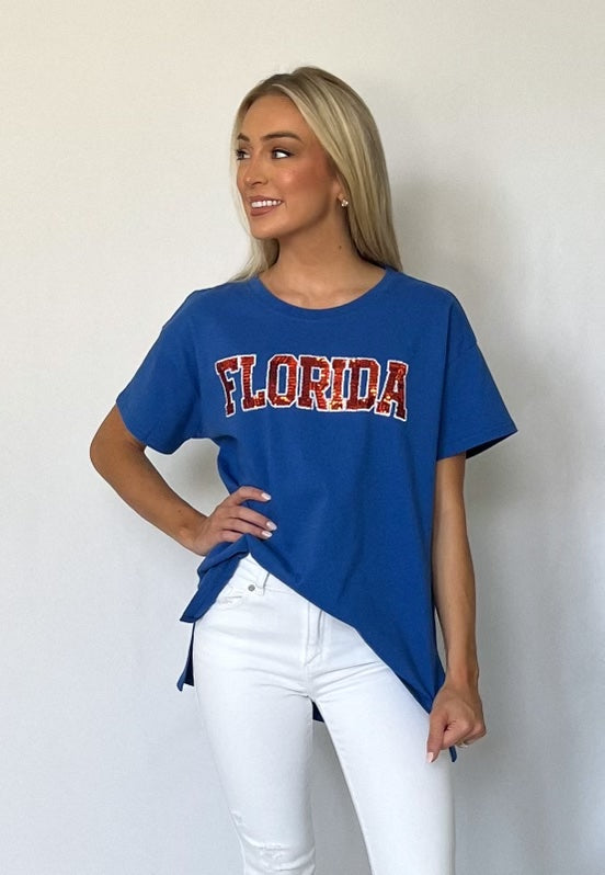 Florida Sequin Game Day Top