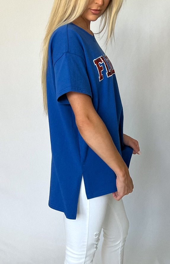 Florida Sequin Game Day Top