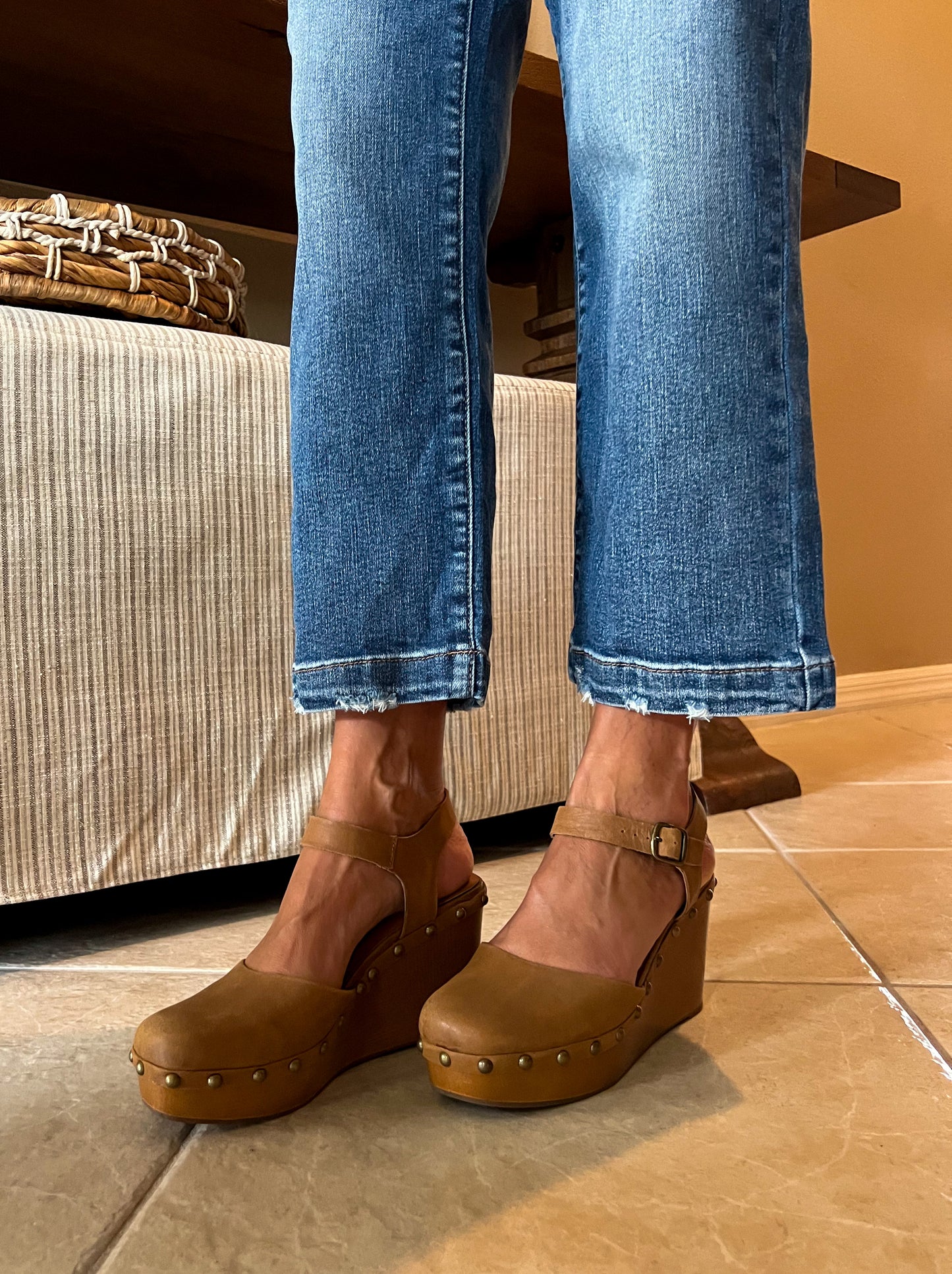 High Rise Vintage Wash Wide Leg Crop Jeans by JUDY BLUE