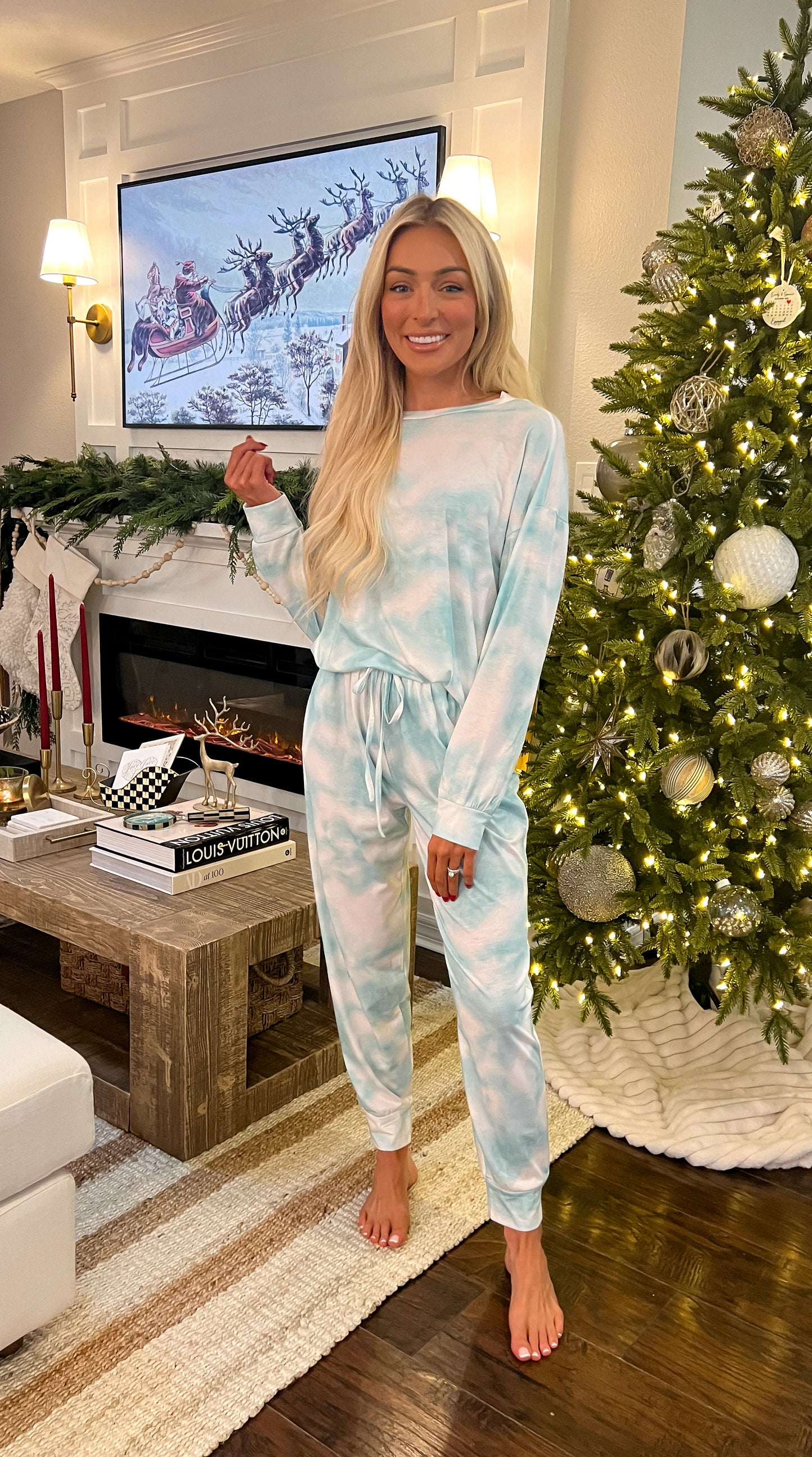 Mint Tie Dye Lounge Set