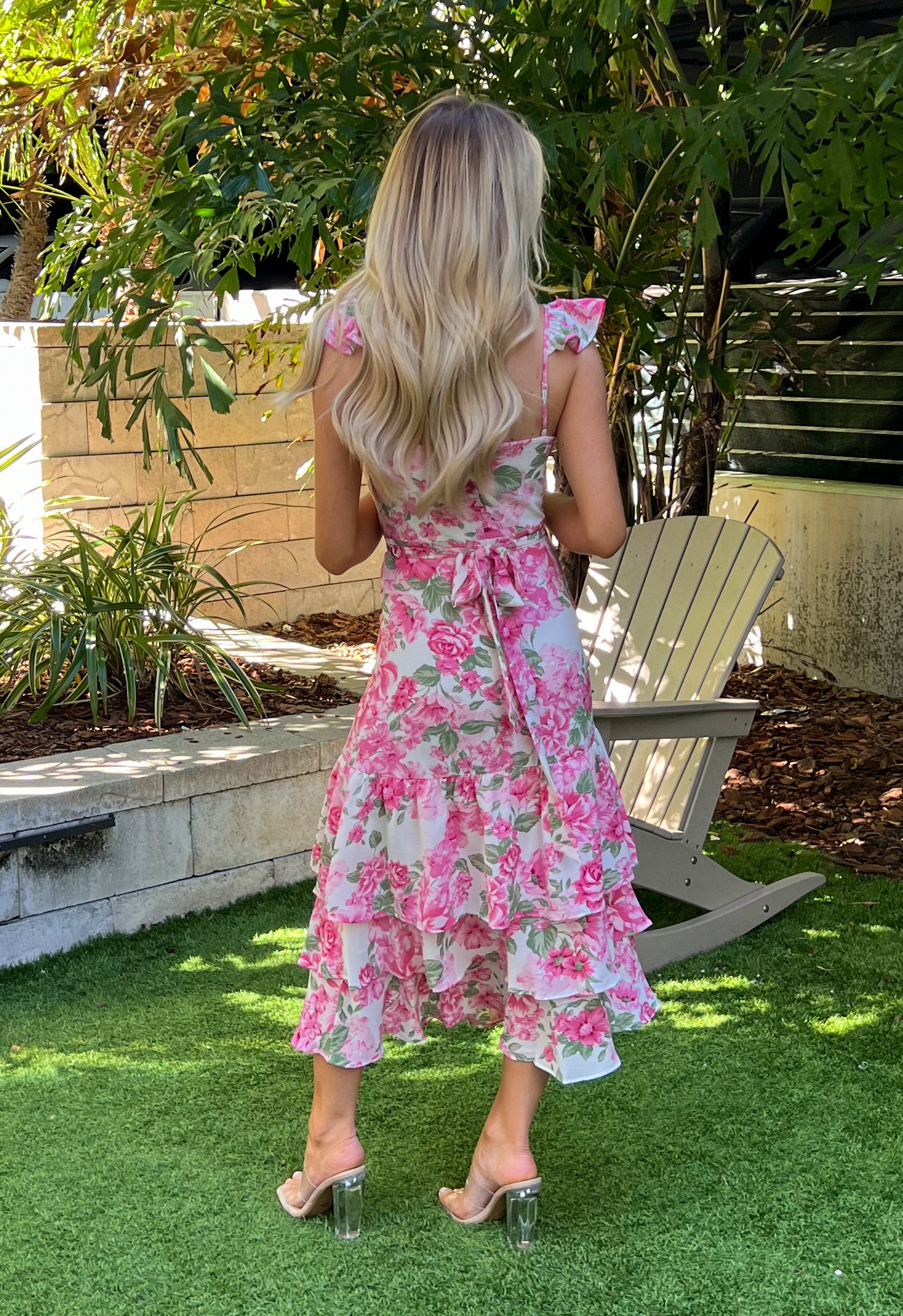 Truth Be Told Ruffle Tiered Midi Dress