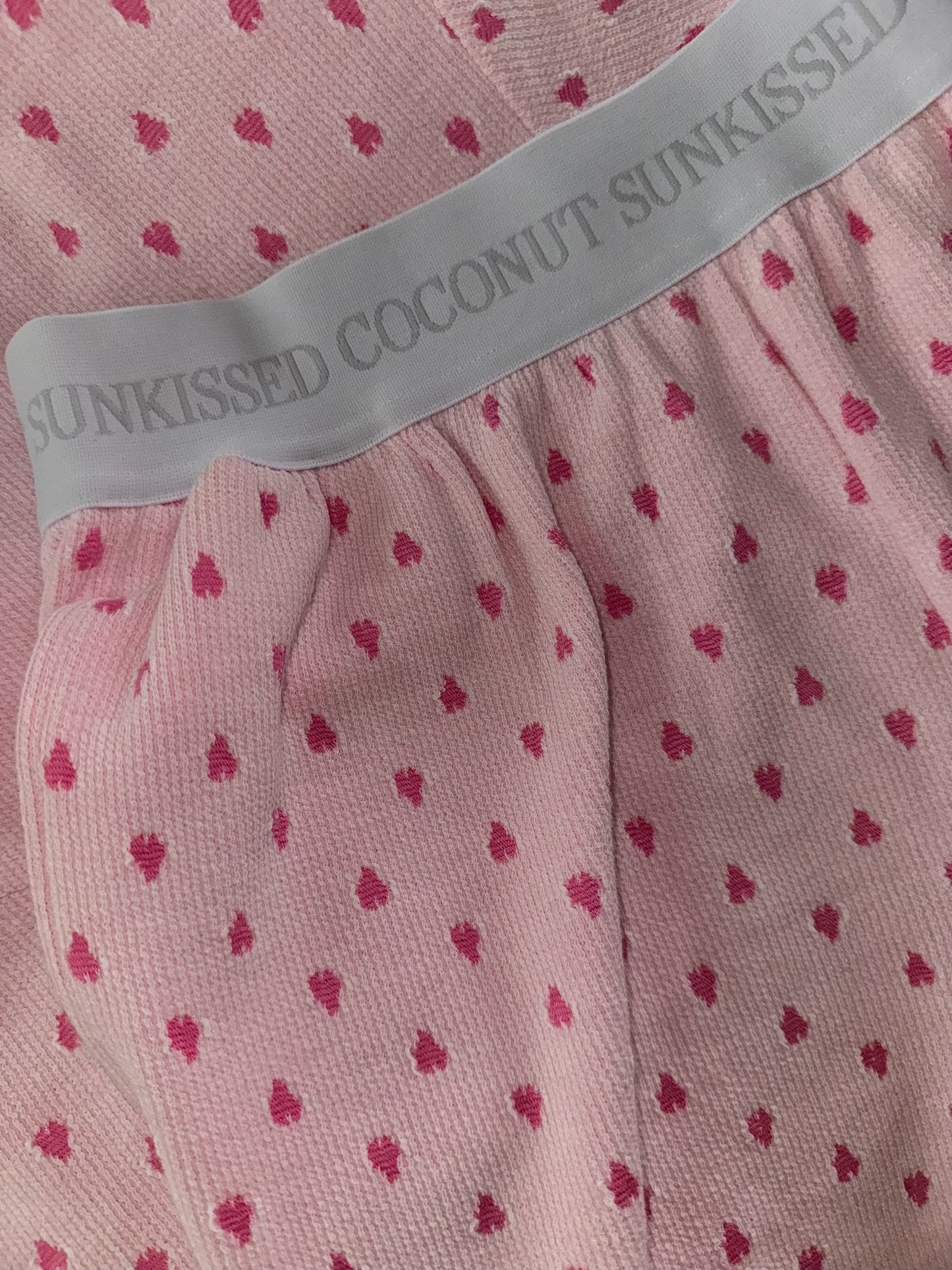 Pink Heart Pajama Set by Sunkissed Coconut