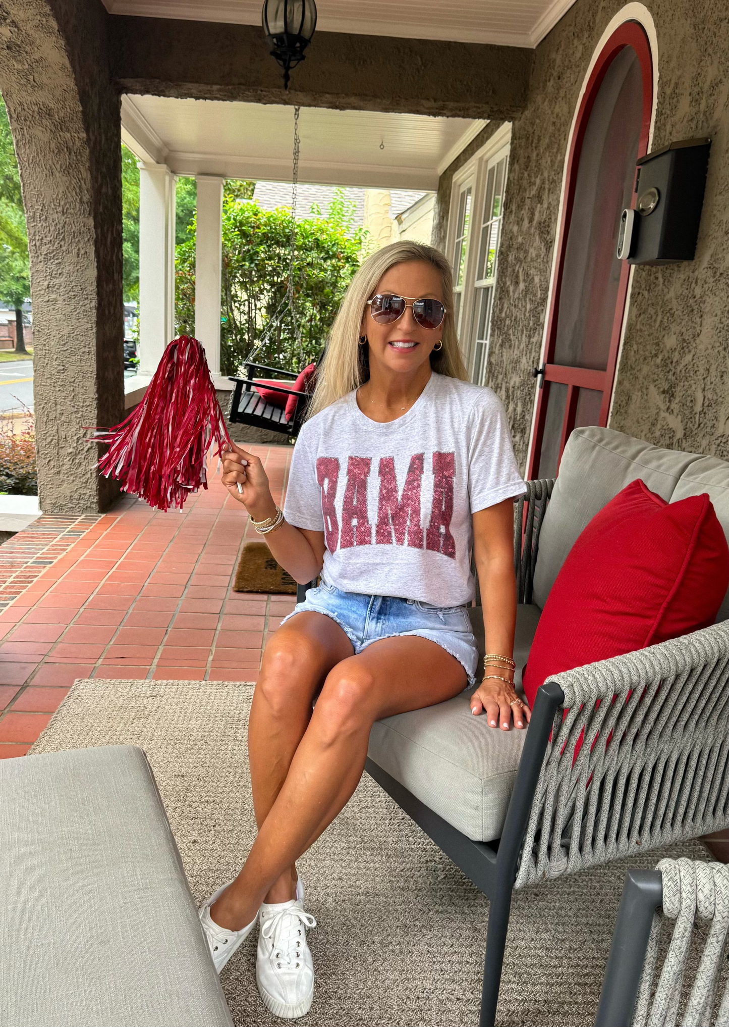 Bama Faux Sequin Tee