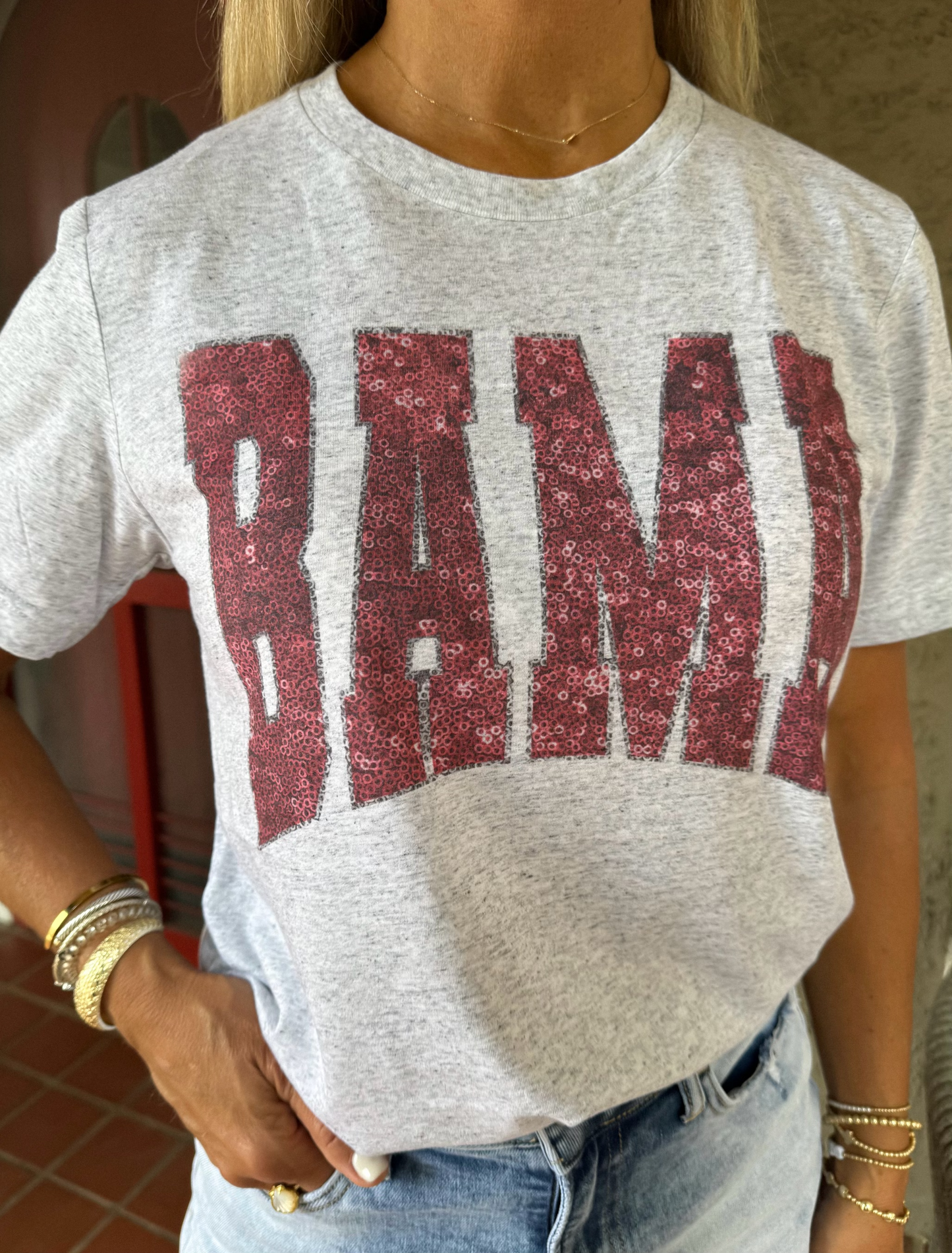 Bama Faux Sequin Tee
