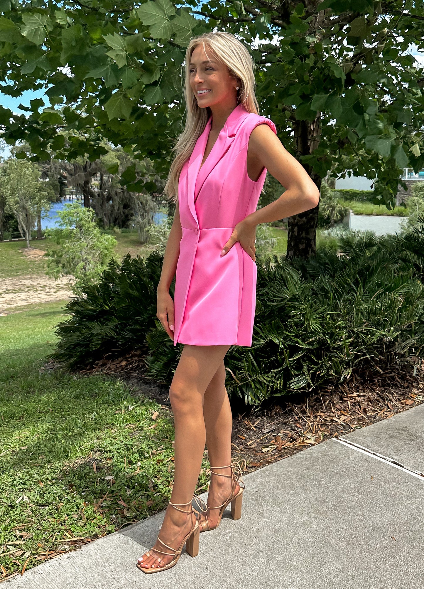 Blazer Romper - Pink