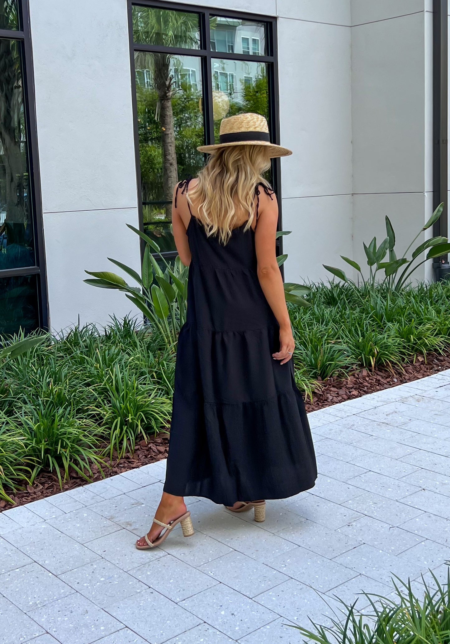 Black Tiered Maxi Dress