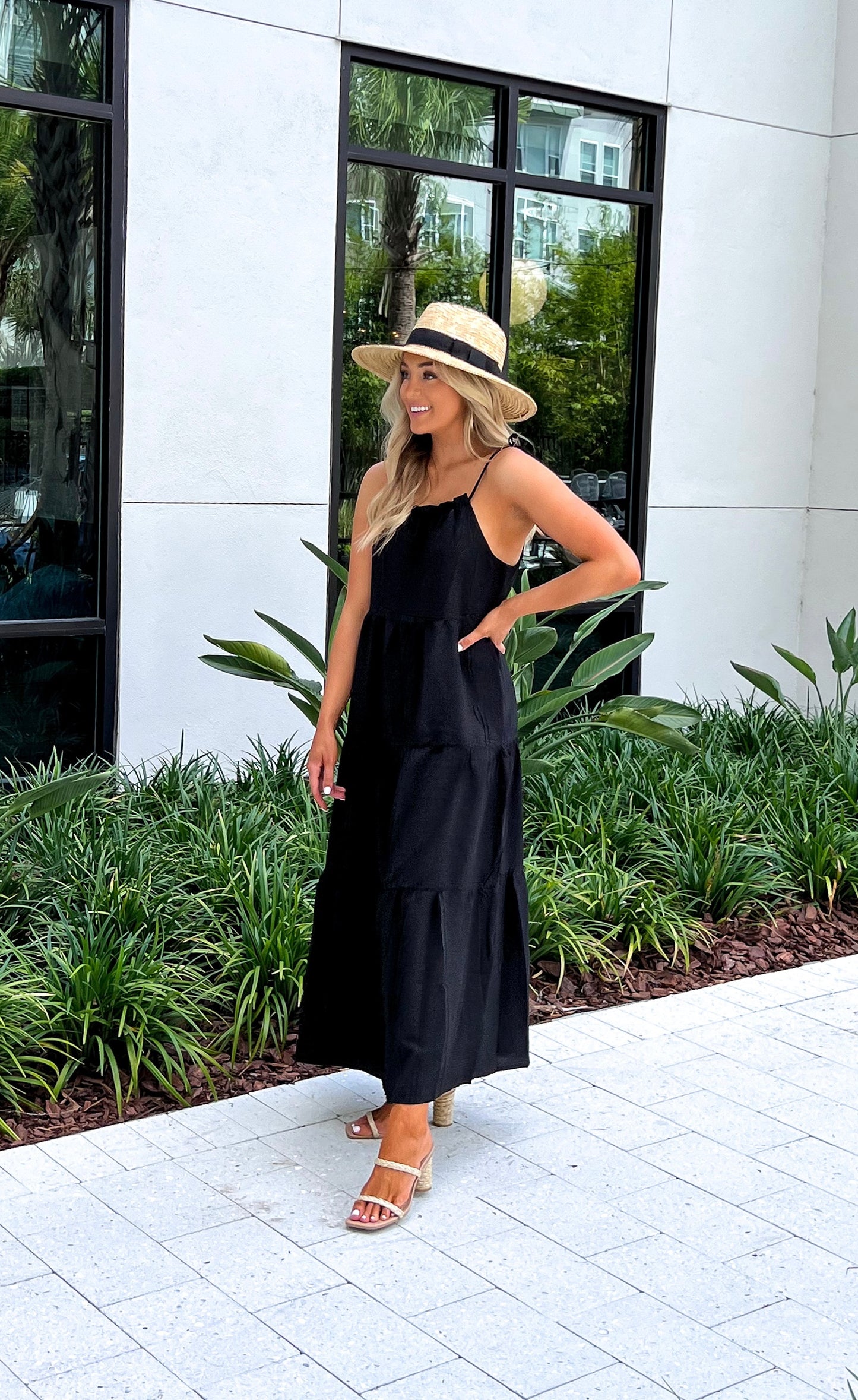 Black Tiered Maxi Dress