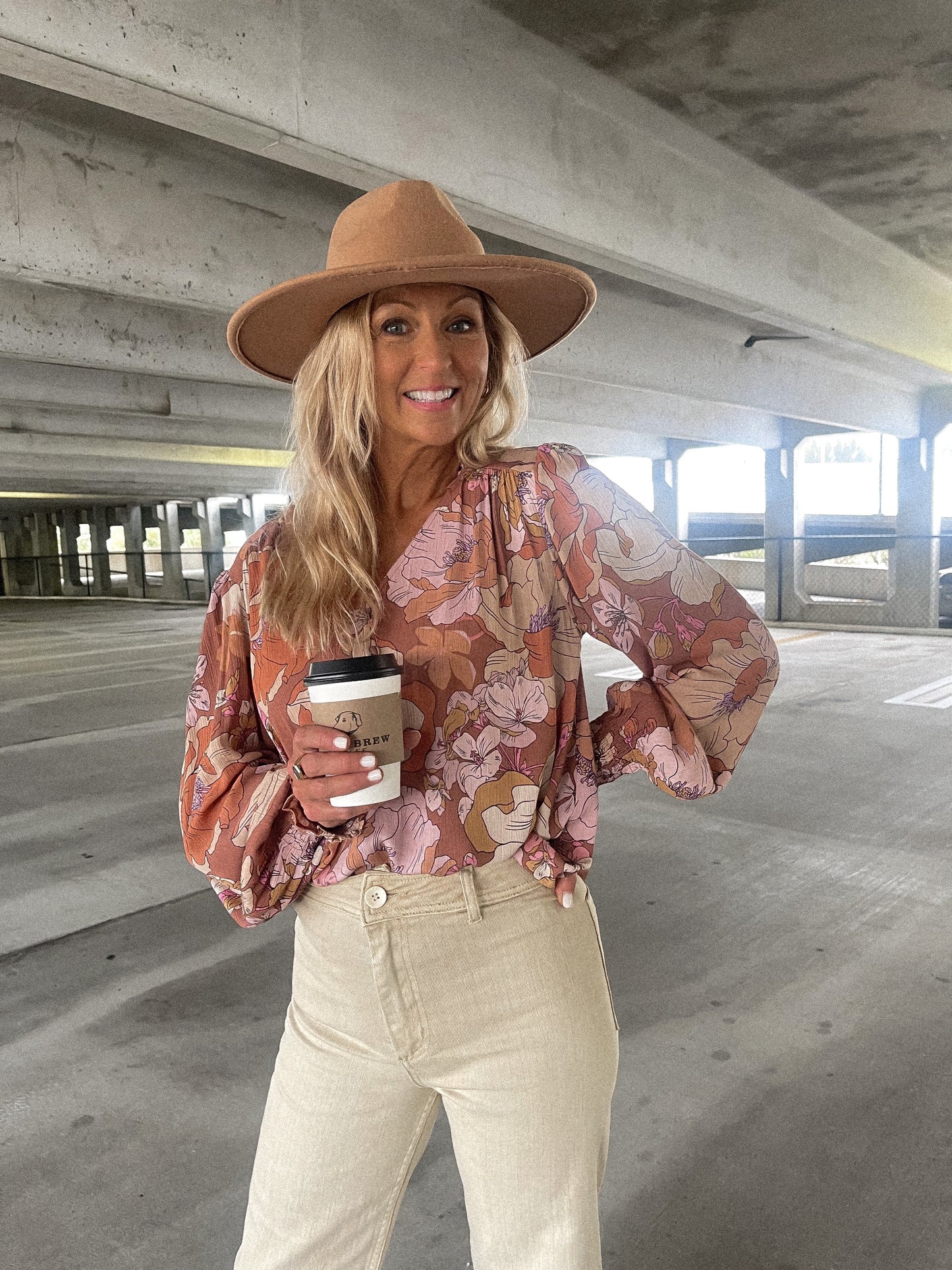 Canyon Rose Floral Top
