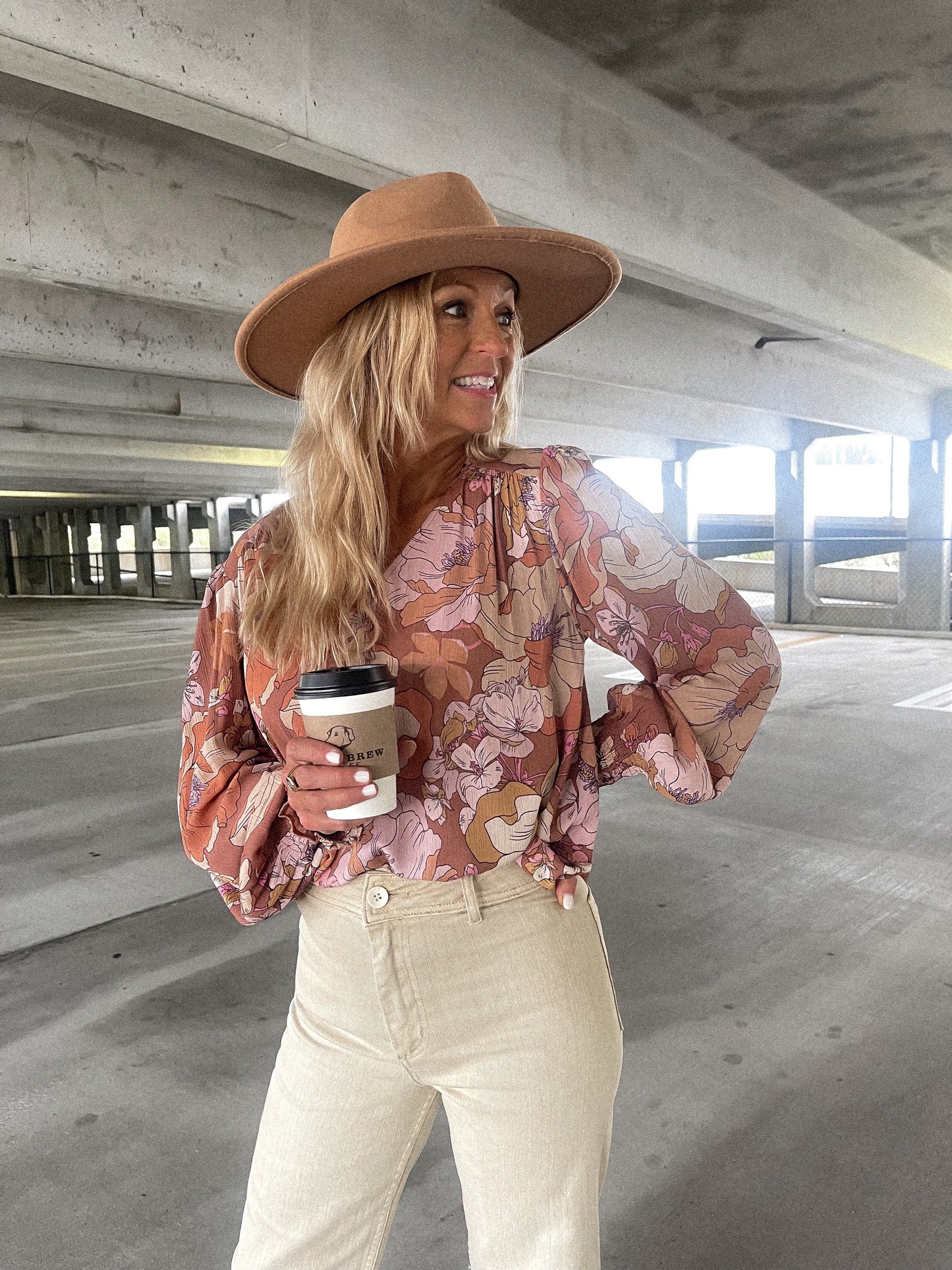 Canyon Rose Floral Top