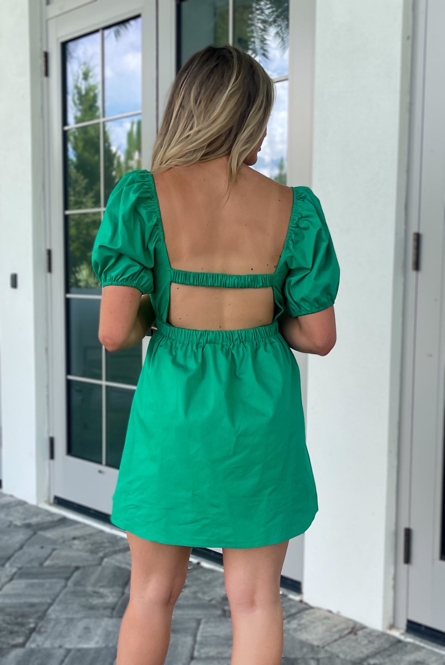 Twisted-Front Dress - Kelly Green