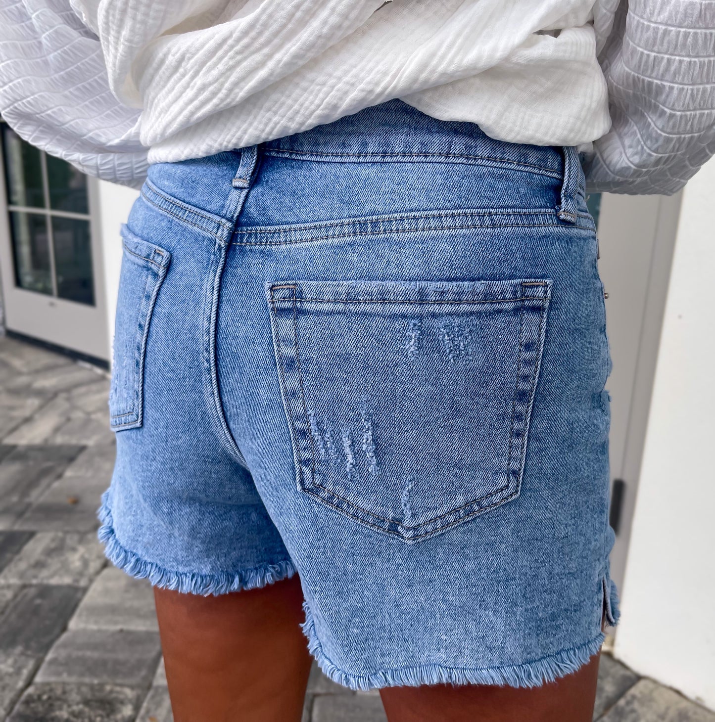 Madeira High Rise Denim Shorts