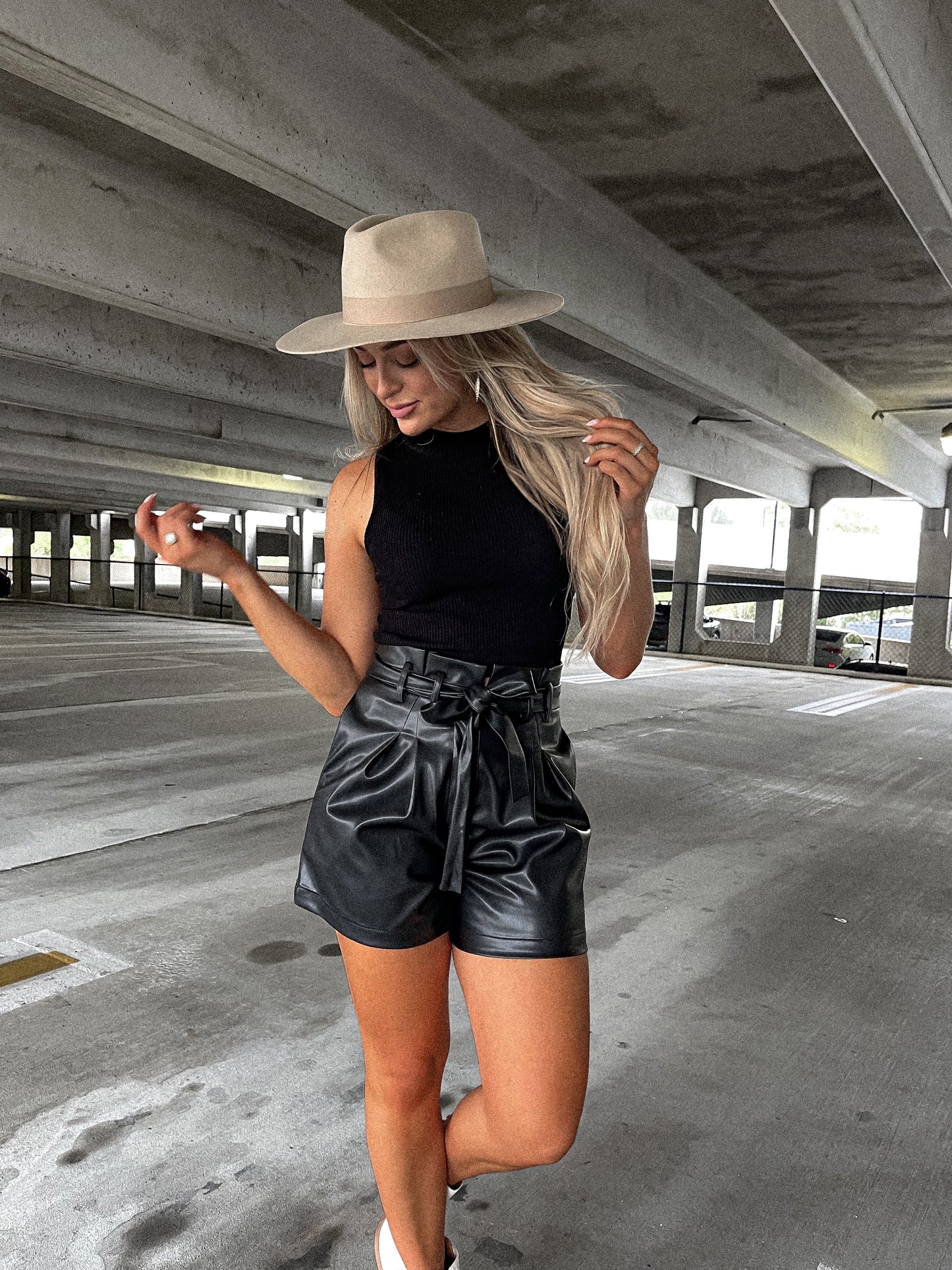 Faux Leather Shorts