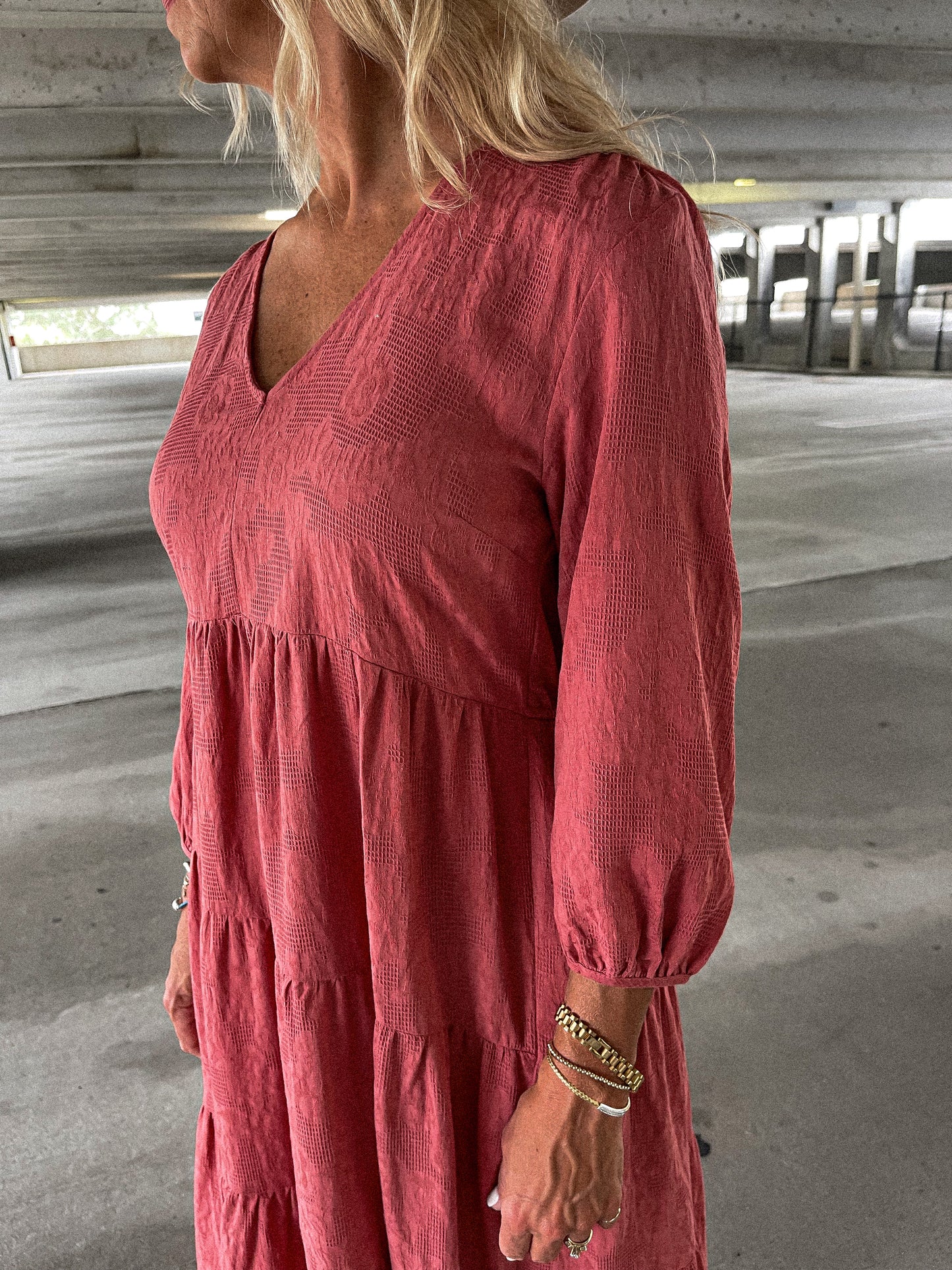 Rose Clay Midi Dress