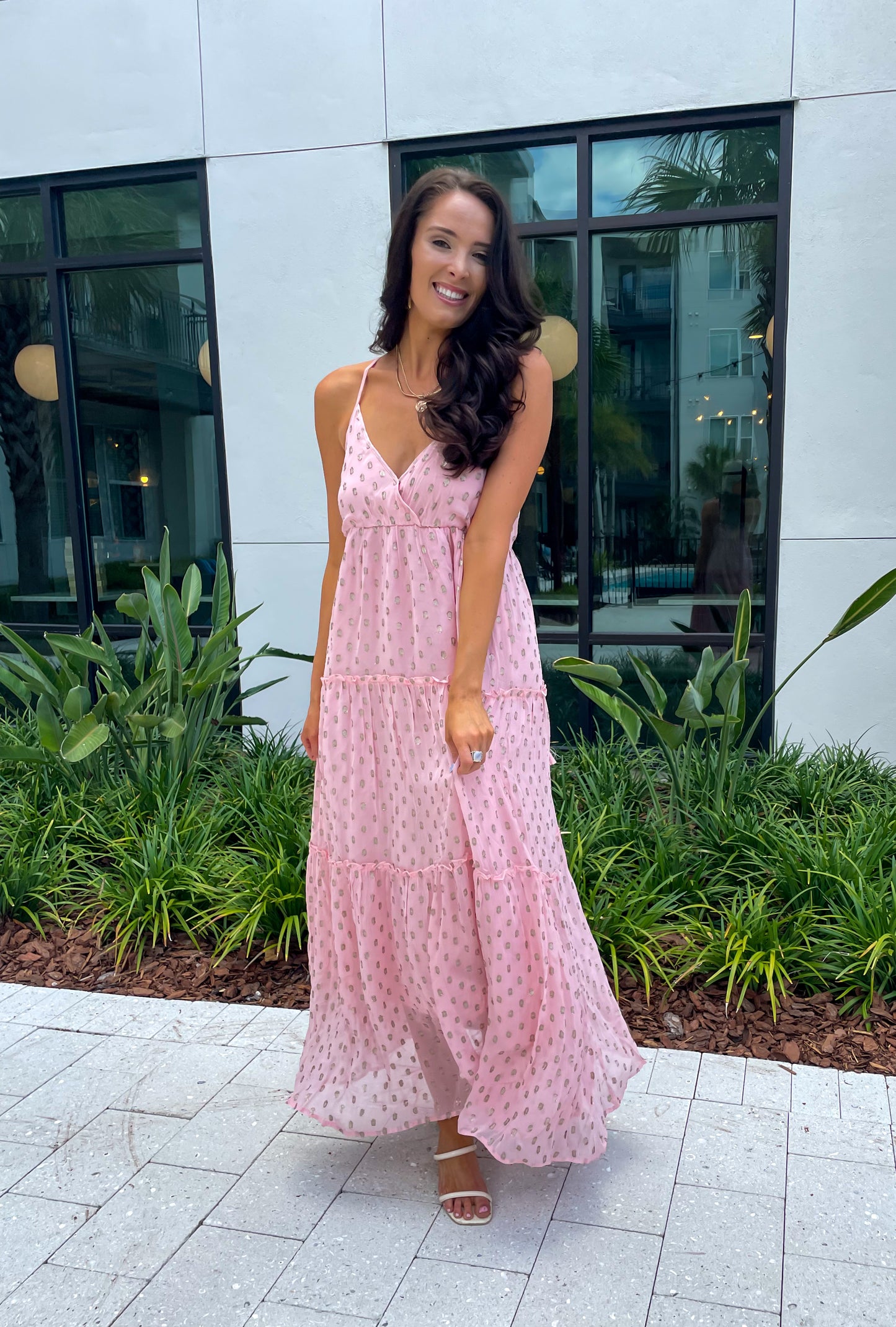 JUDITH MARCH Macy Metallic Maxi