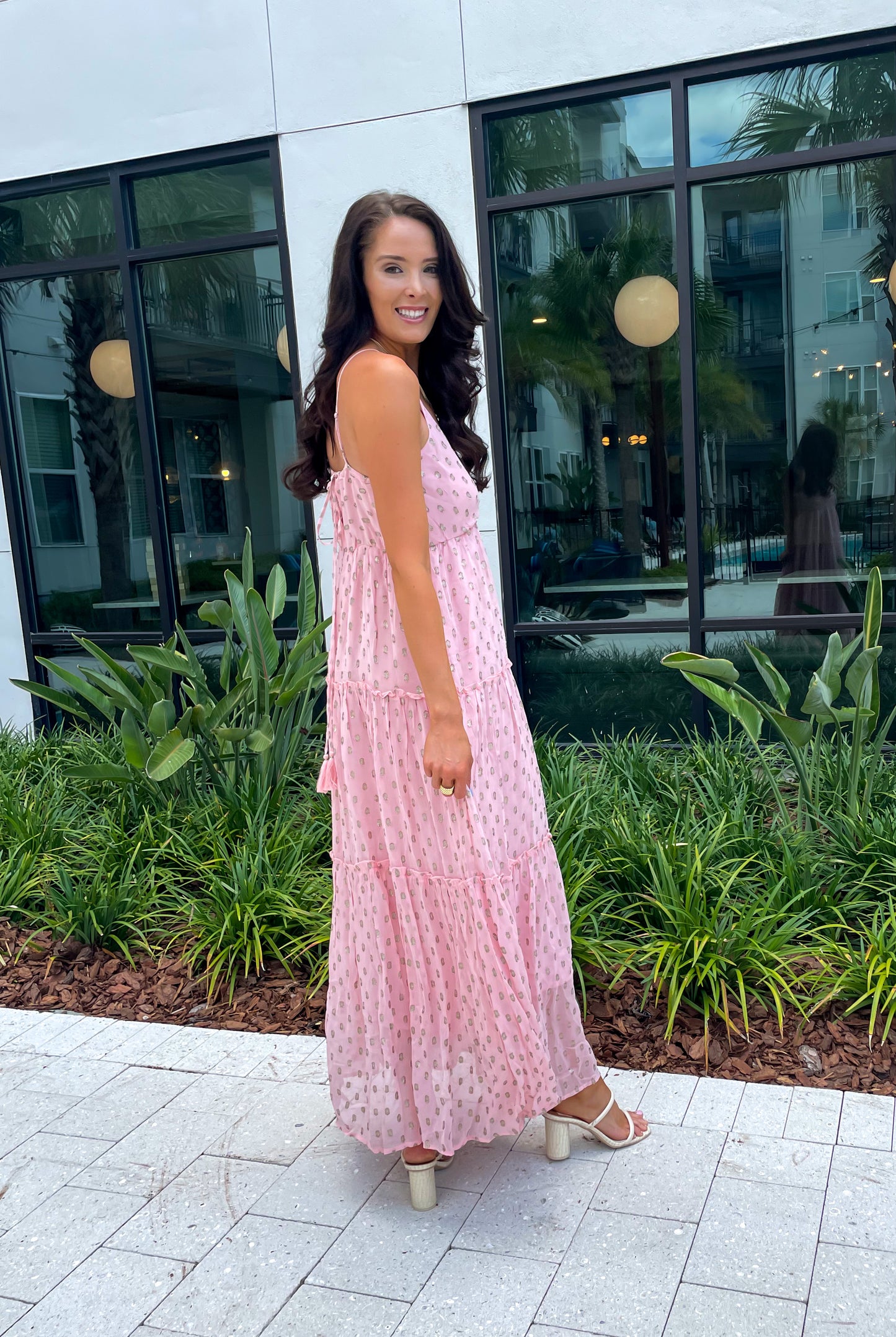 JUDITH MARCH Macy Metallic Maxi