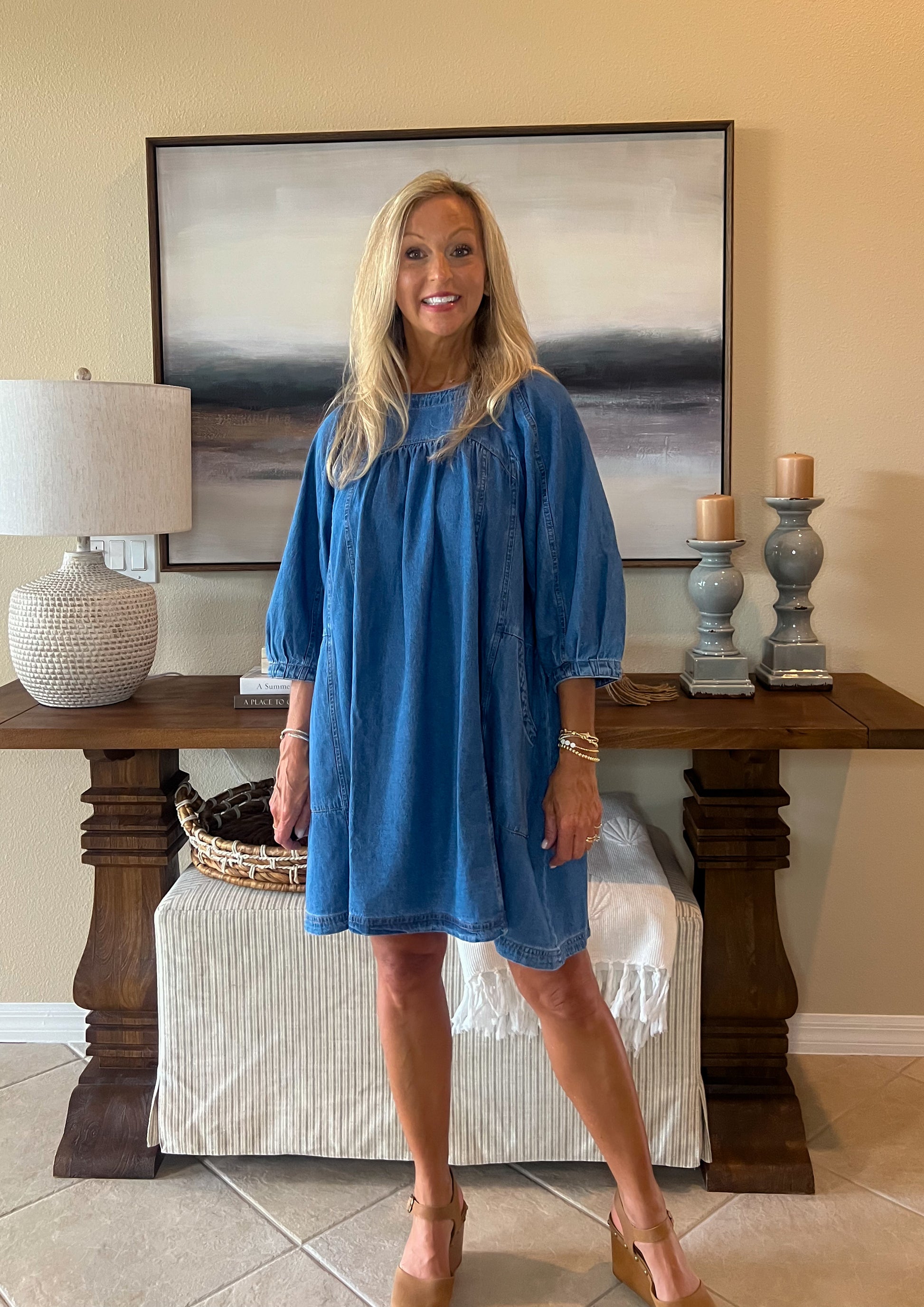 denim dress boutique Denim Dream Mini Dress Denim / M
