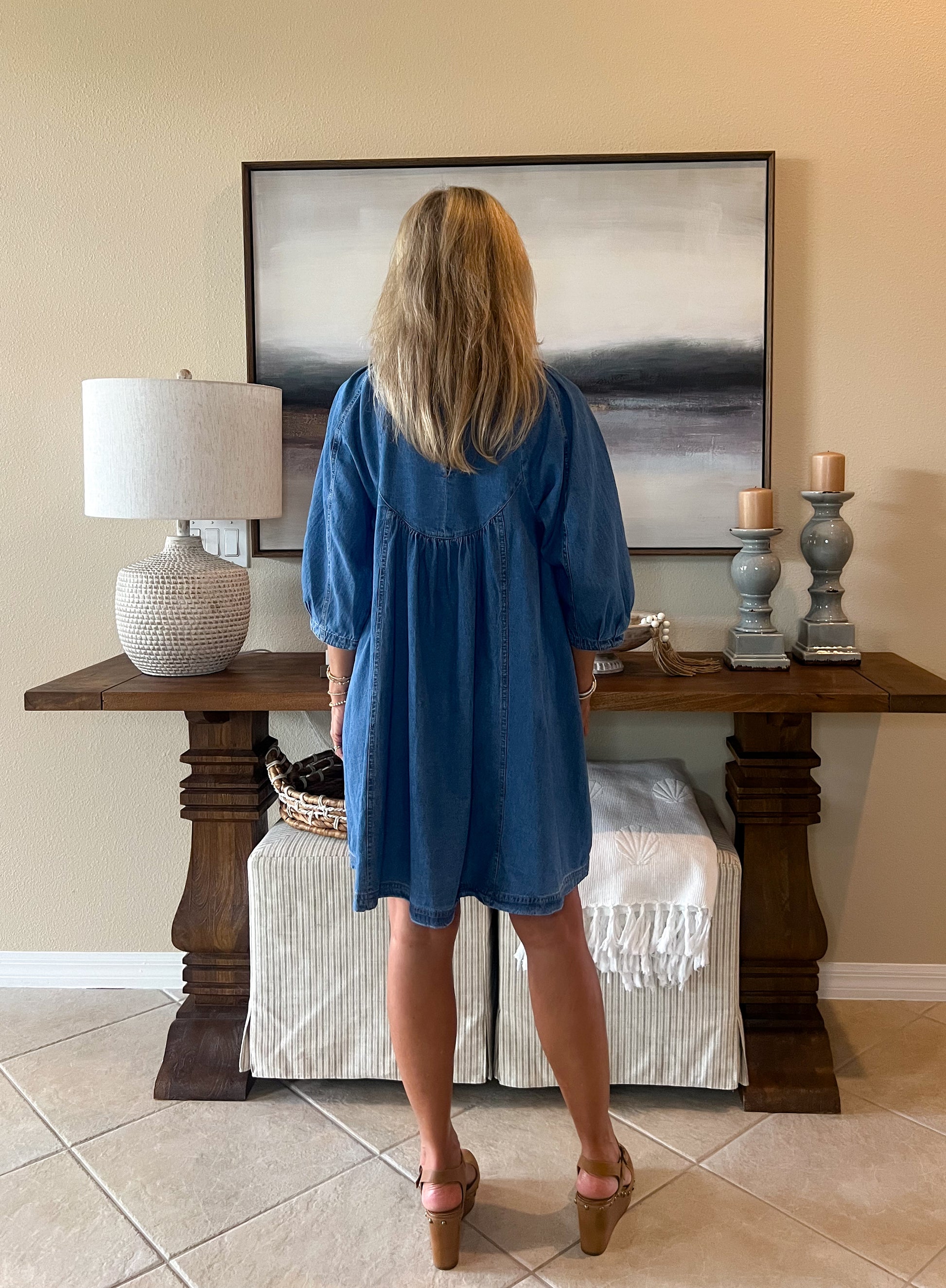 Delilah Denim Dress Cabana Blue Boutique Delilah Denim Dress Cabana Blue Boutique