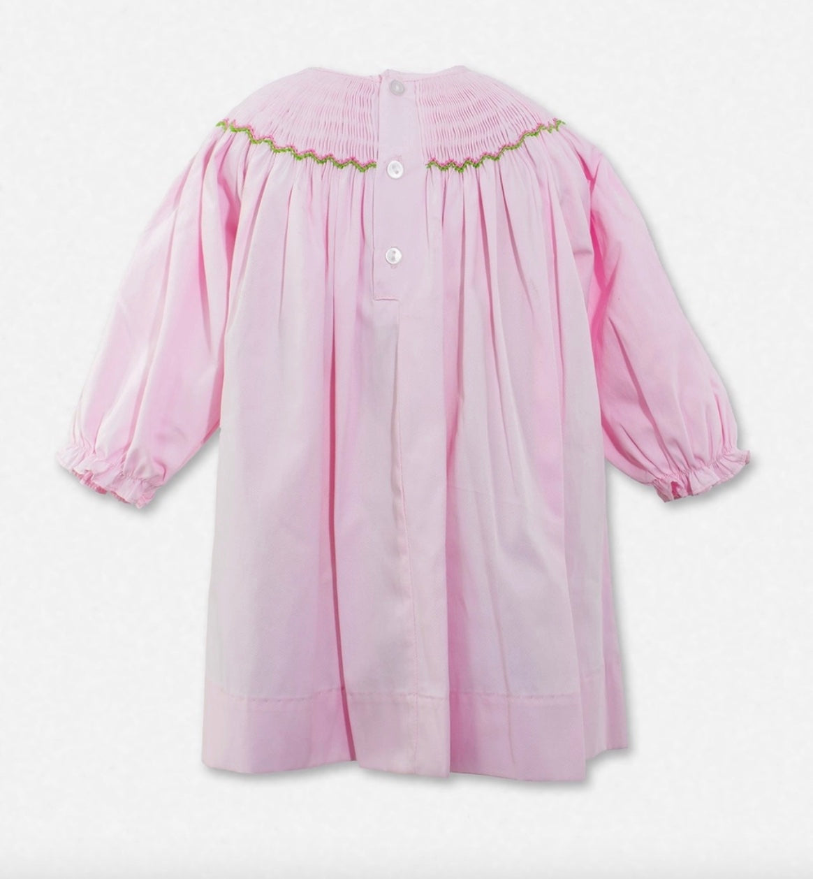 Smocked Christmas Bishop Dress