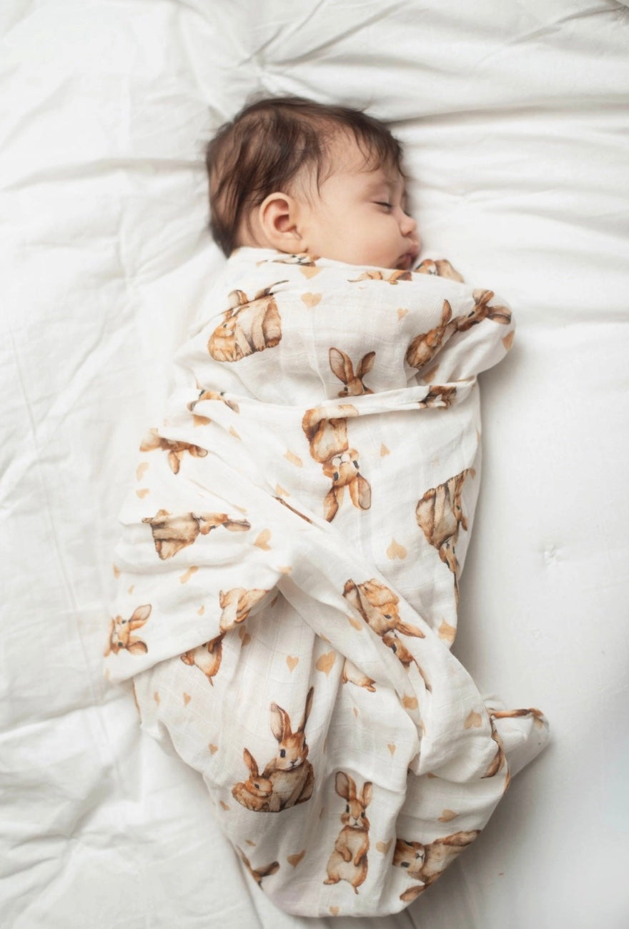 Somebunny Loves You Muslin Swaddle