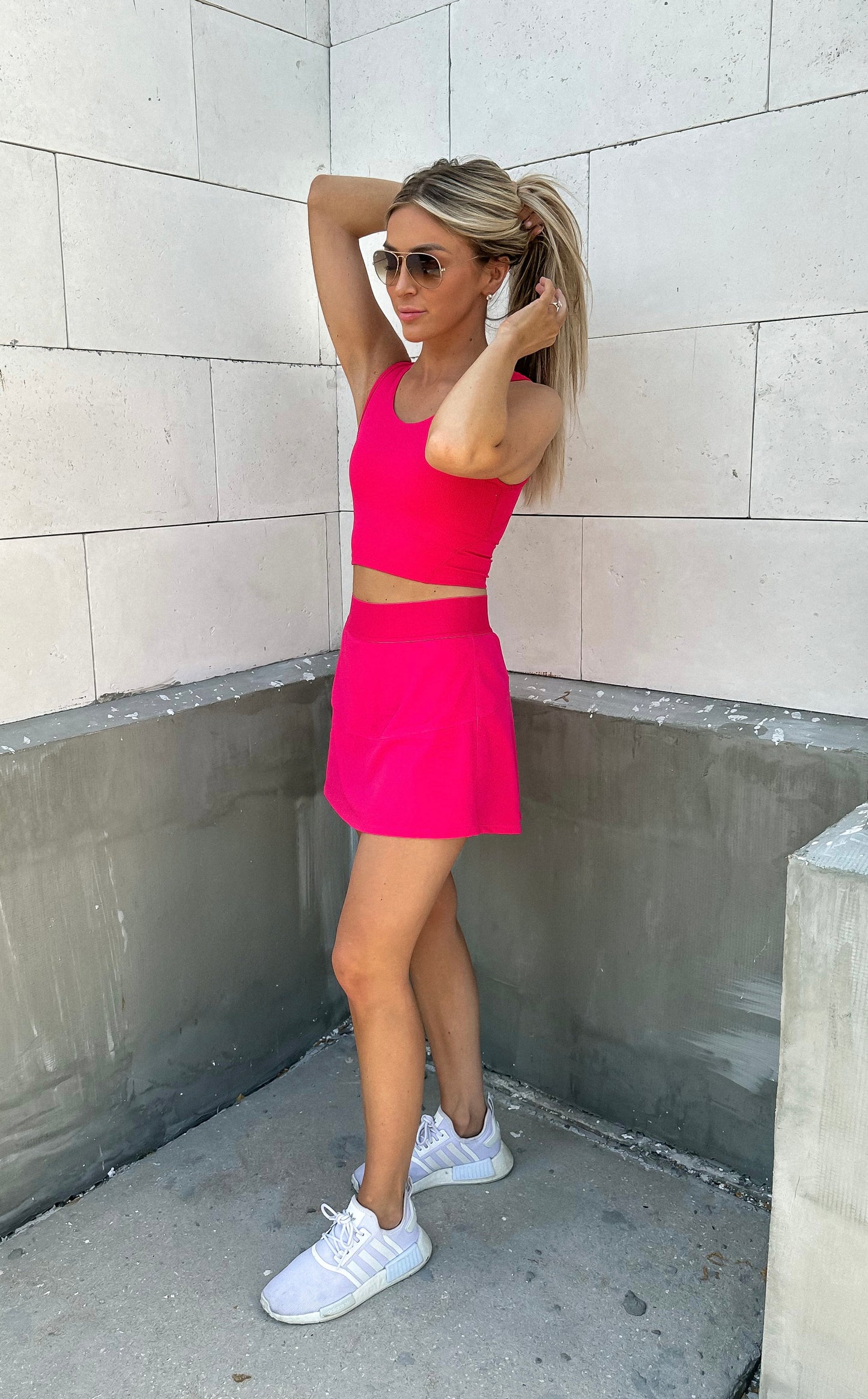 Baylee Tennis Skort - Hot Pink